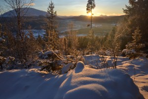 Vi tar oss tid til å nyte solnedgang 3. juledag