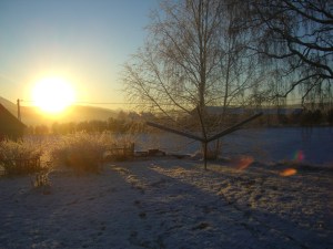 Ingen klær som blåser i mild bris på tørkestativet i dag.