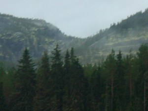 Jutulhogget skimtes fra riksvei 30