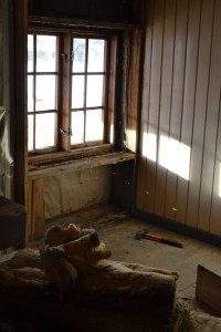 Vinduet mot verandaen skal ut