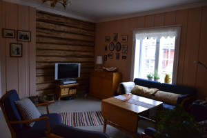 Vinduet ut mot tunet og sommerstua