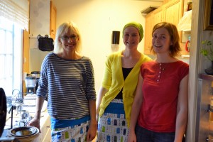 Tre av de fire som var tilstede denne dagen: Line, Anette og Hege